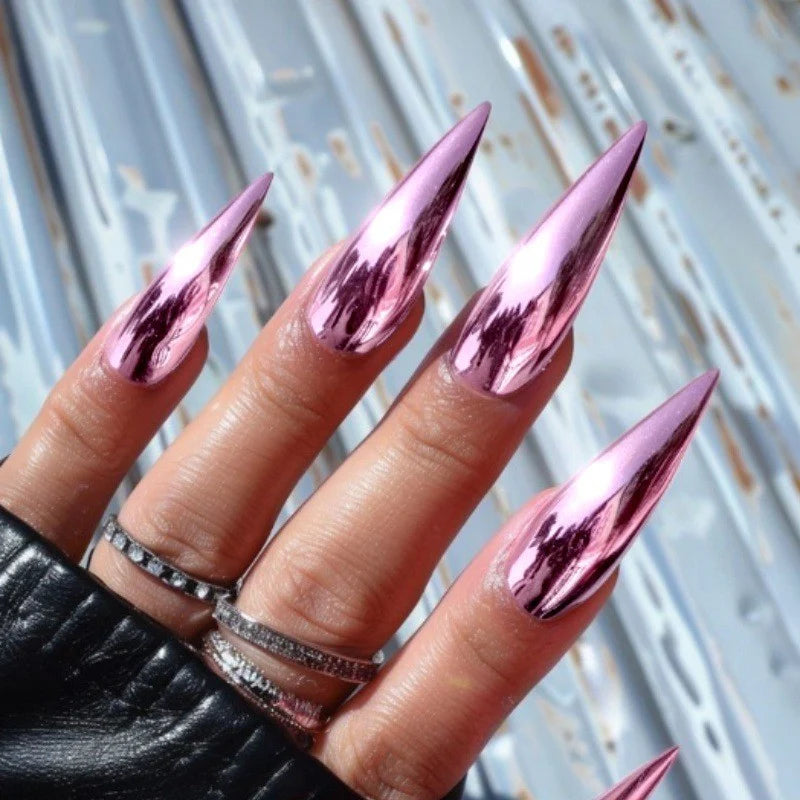 Stiletto Nail Extensions High-Gloss & Chip-Resistant Set of 24