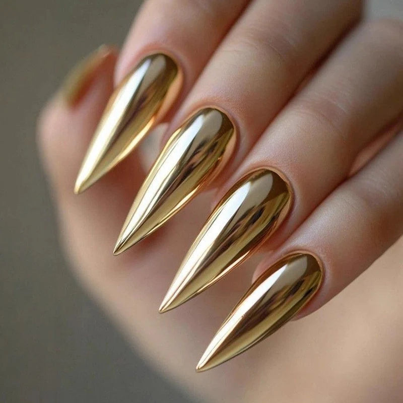 Stiletto Nail Extensions High-Gloss Easy Application Set Of 24
