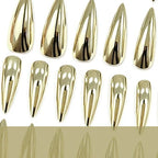 Stiletto Nail Extensions High-Gloss Easy Application Set Of 24