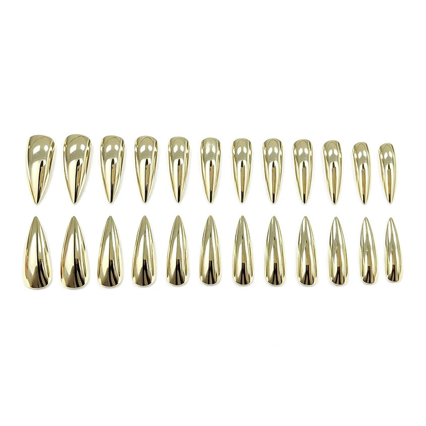Stiletto Nail Extensions High-Gloss Easy Application Set Of 24