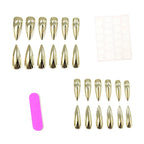 Stiletto Nail Extensions High-Gloss Easy Application Set Of 24