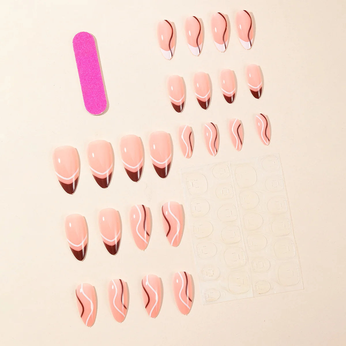 Stiletto Nail Extensions Wave Design Easy Application