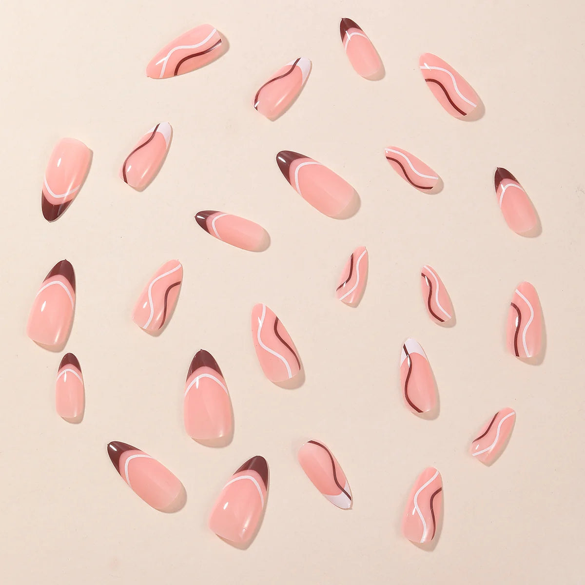 Stiletto Nail Extensions Wave Design Easy Application