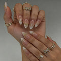 Stiletto Nail Set Bow-Embellished Reusable & Comfortable Fit