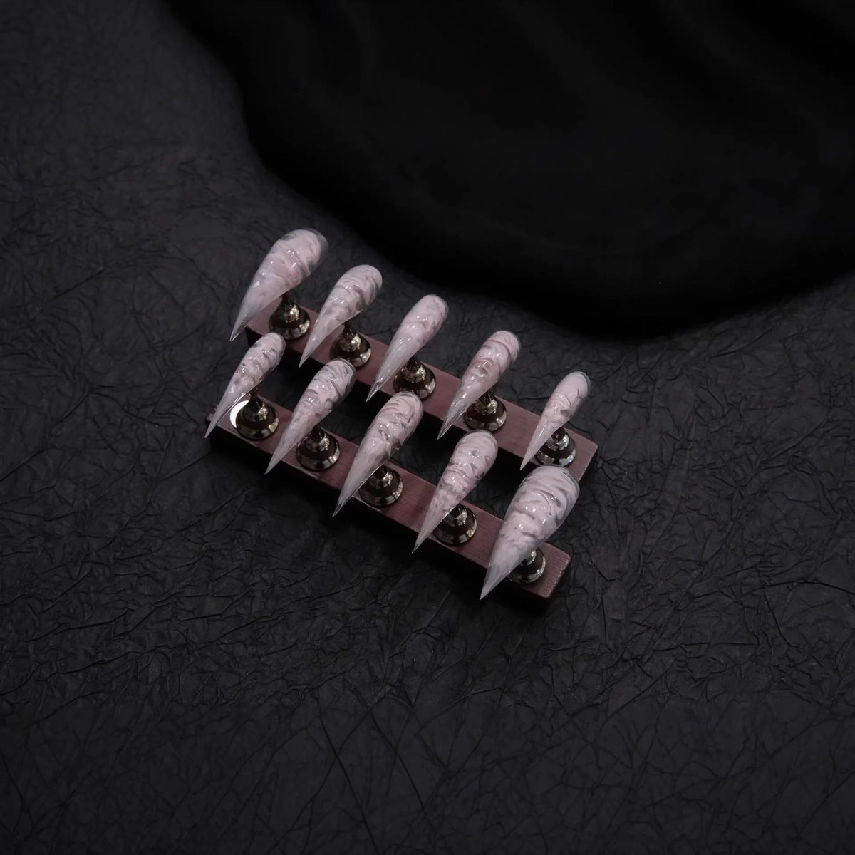 Stiletto Nail Set Marbled Effect Durable & Easy Application