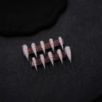 Stiletto Nail Set Marbled Effect Durable & Easy Application