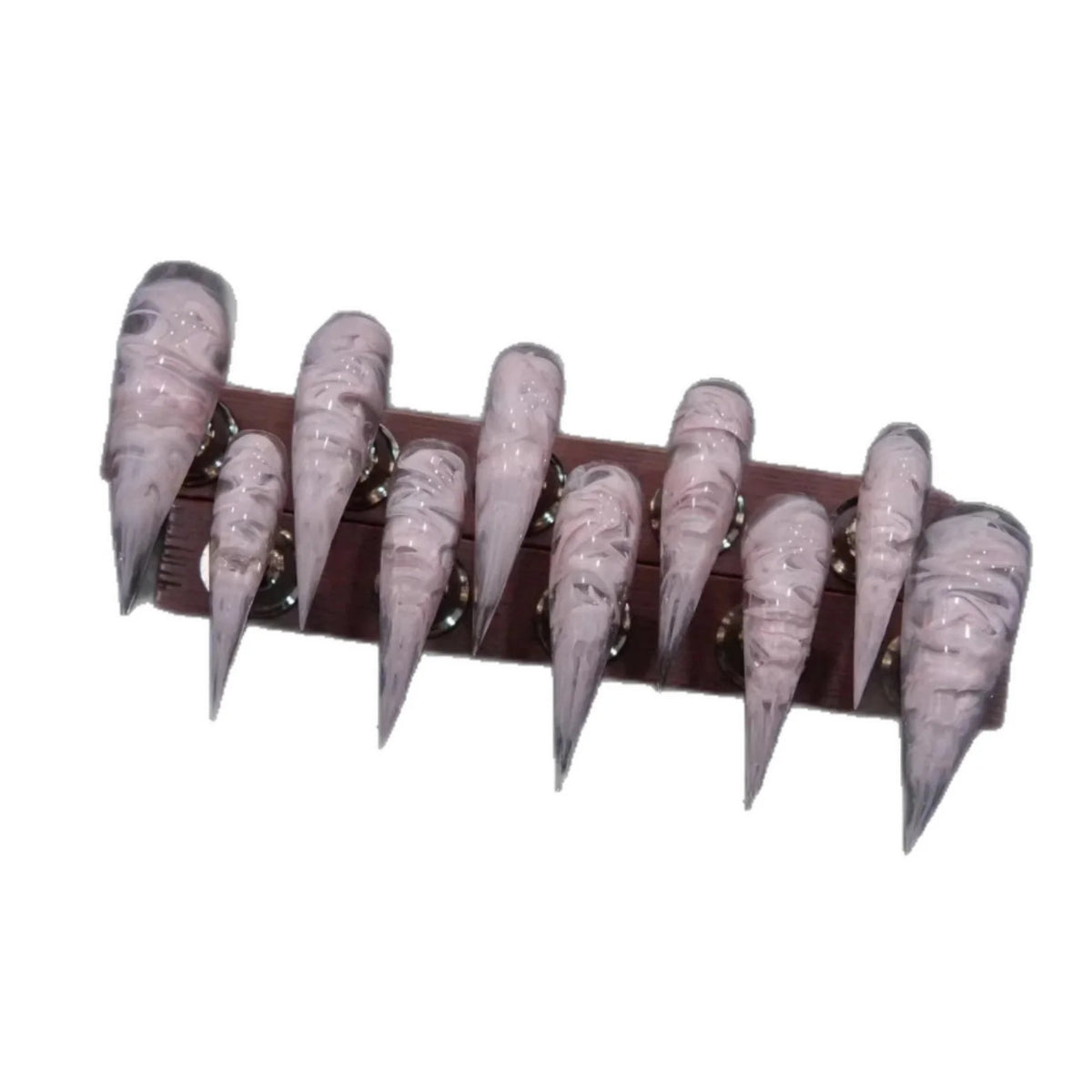 Stiletto Nail Set Marbled Effect Durable & Easy Application