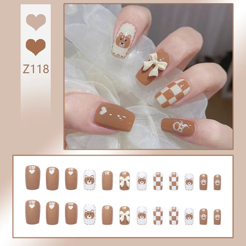 Stiletto Nail Tips Black Glitter & Crystal Glue-On