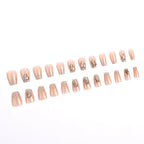 Stiletto Nail Tips Black Glitter & Crystal Glue-On