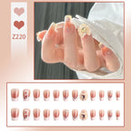 Stiletto Nail Tips Black Glitter & Crystal Glue-On