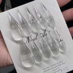 Stiletto Nail Tips Clear & Durable Plastic Glue-On