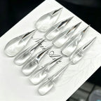 Stiletto Nail Tips Clear & Durable Plastic Glue-On
