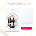 Stiletto Nail Tips Durable Lightweight Synthetic Easy To Apply