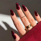 Stiletto Nail Tips High-Gloss Red 24 Piece Press-On