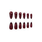 Stiletto Nail Tips High-Gloss Red 24 Piece Press-On