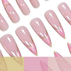 Stiletto Nail Tips Light Blue Set of 24