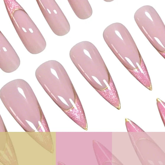 Stiletto Nail Tips Light Blue Set of 24