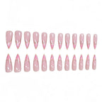 Stiletto Nail Tips Light Blue Set of 24