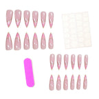 Stiletto Nail Tips Light Blue Set of 24