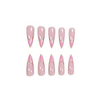 Stiletto Nail Tips Light Blue Set of 24