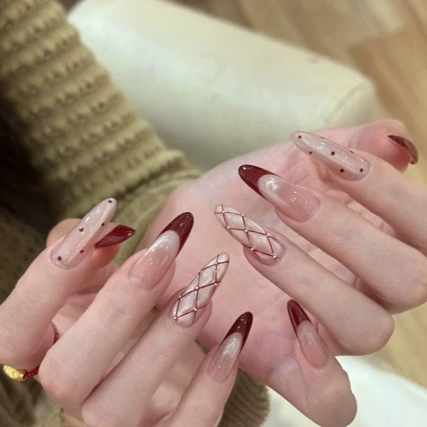 Stiletto Nail Tips Pearlescent Easy-Apply & Long-Lasting