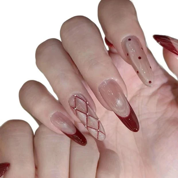 Stiletto Nail Tips Pearlescent Easy-Apply & Long-Lasting