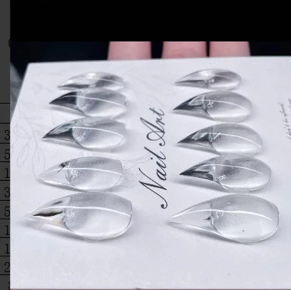 Stiletto Nail Tips Short Claw High Gloss Press On