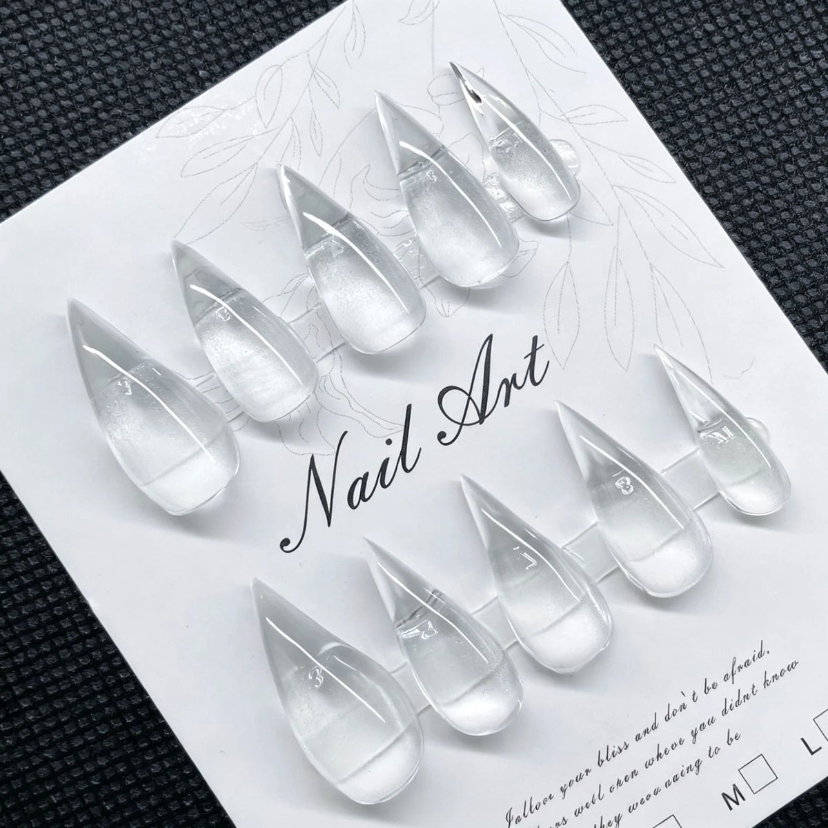 Stiletto Nail Tips Short Claw High Gloss Press On