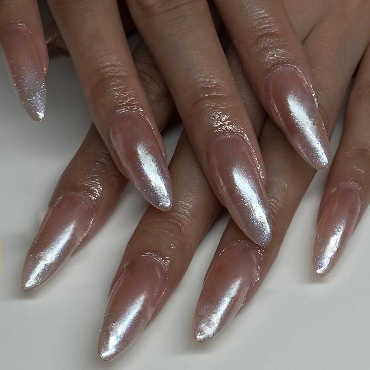 Stiletto Nails Glitter Gradient Self-Adhesive