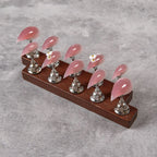 Stiletto Press-On Nail Set Floral Embellishments Multiple Sizes