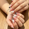 Stiletto Press-On Nails 3D Floral Glue-Free