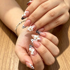 Stiletto Press-On Nails 3D Floral Glue-Free