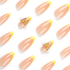 Stiletto Press-On Nails Butterfly Design Durable & Lightweight