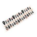 Stiletto Press-On Nails Checkerboard & Flame Pre-Applied Adhesive