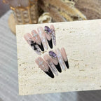 Stiletto Press-On Nails Easy Adhesive Gemstone Accent