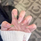 Stiletto Press-On Nails Floral Embellished Adhesive Backing