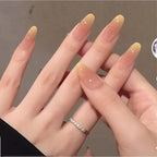 Stiletto Press-On Nails Floral Embellished Adhesive Backing