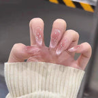 Stiletto Press-On Nails Floral Embellished Adhesive Backing
