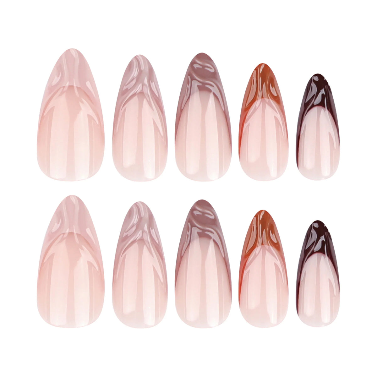 Stiletto Press-On Nails Gradient & Glitter Easy Application