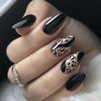 Stiletto Press-On Nails Leopard Print Glitter Set of 24