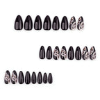 Stiletto Press-On Nails Leopard Print Glitter Set of 24
