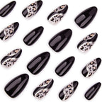 Stiletto Press-On Nails Leopard Print Glitter Set of 24