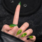 Stiletto Press-On Nails Marble Design Reusable & Durable
