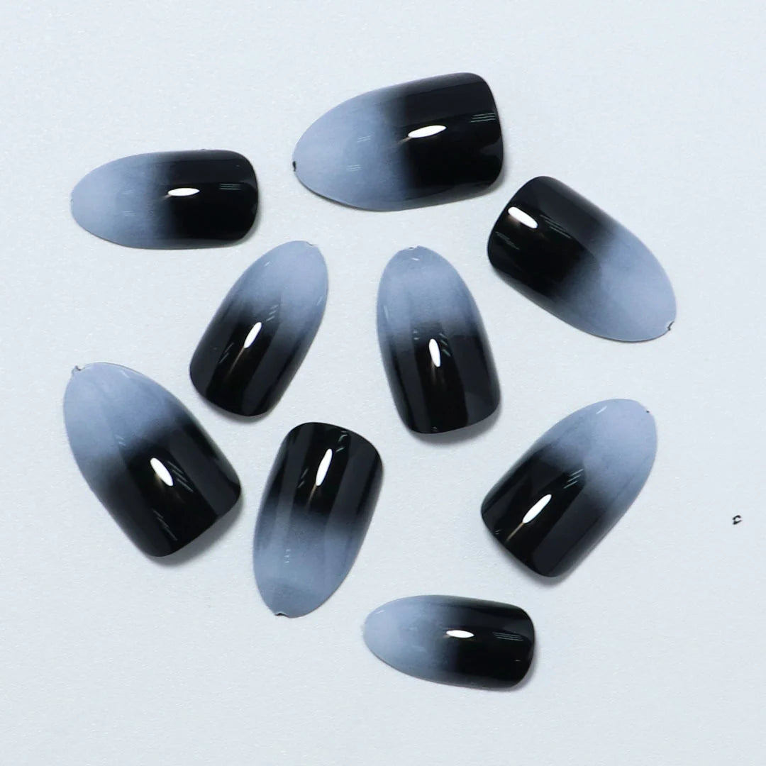 Stiletto Press-On Nails Ombre Gradient Black 24-Piece