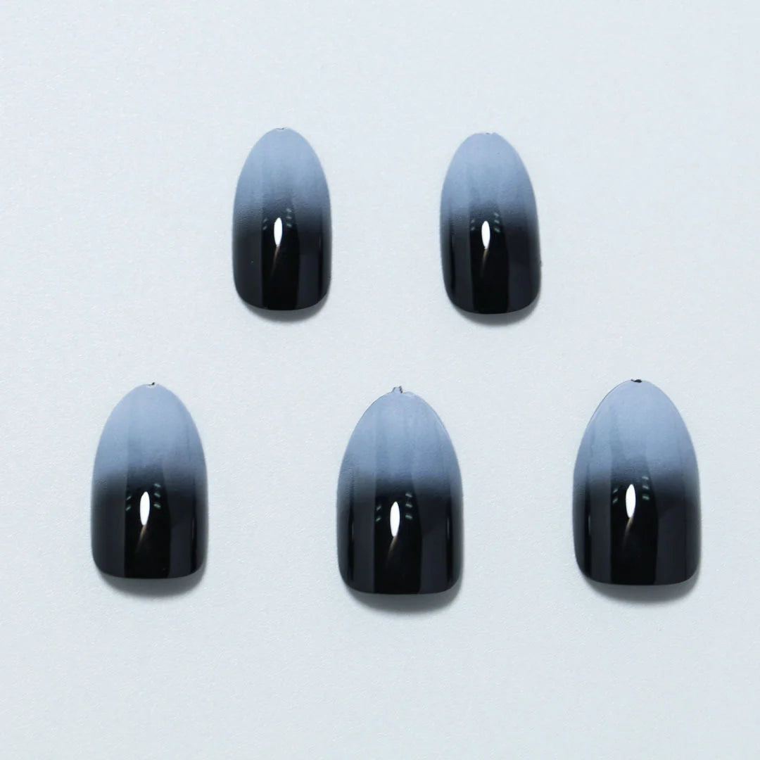 Stiletto Press-On Nails Ombre Gradient Black 24-Piece