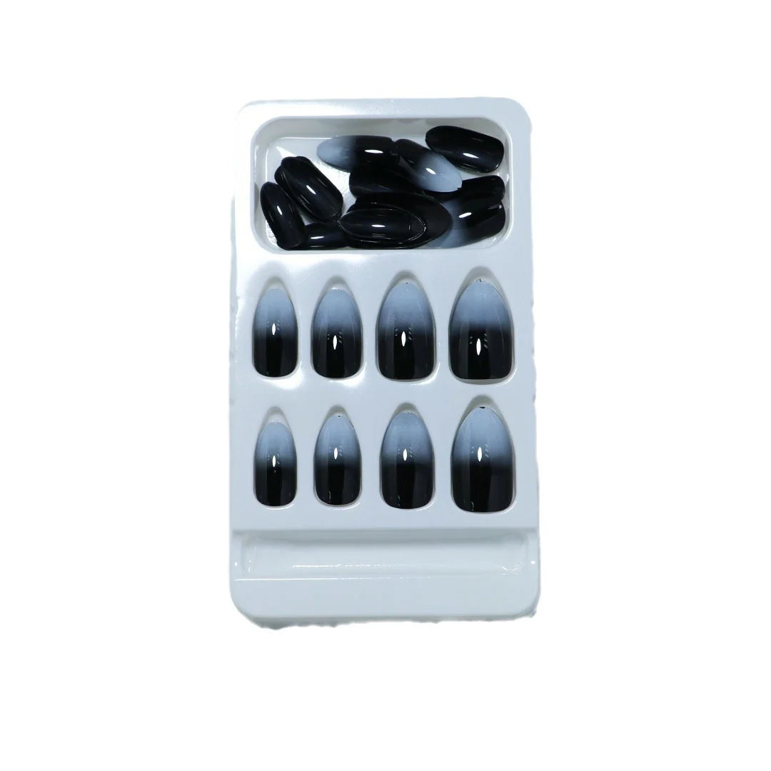 Stiletto Press-On Nails Ombre Gradient Black 24-Piece