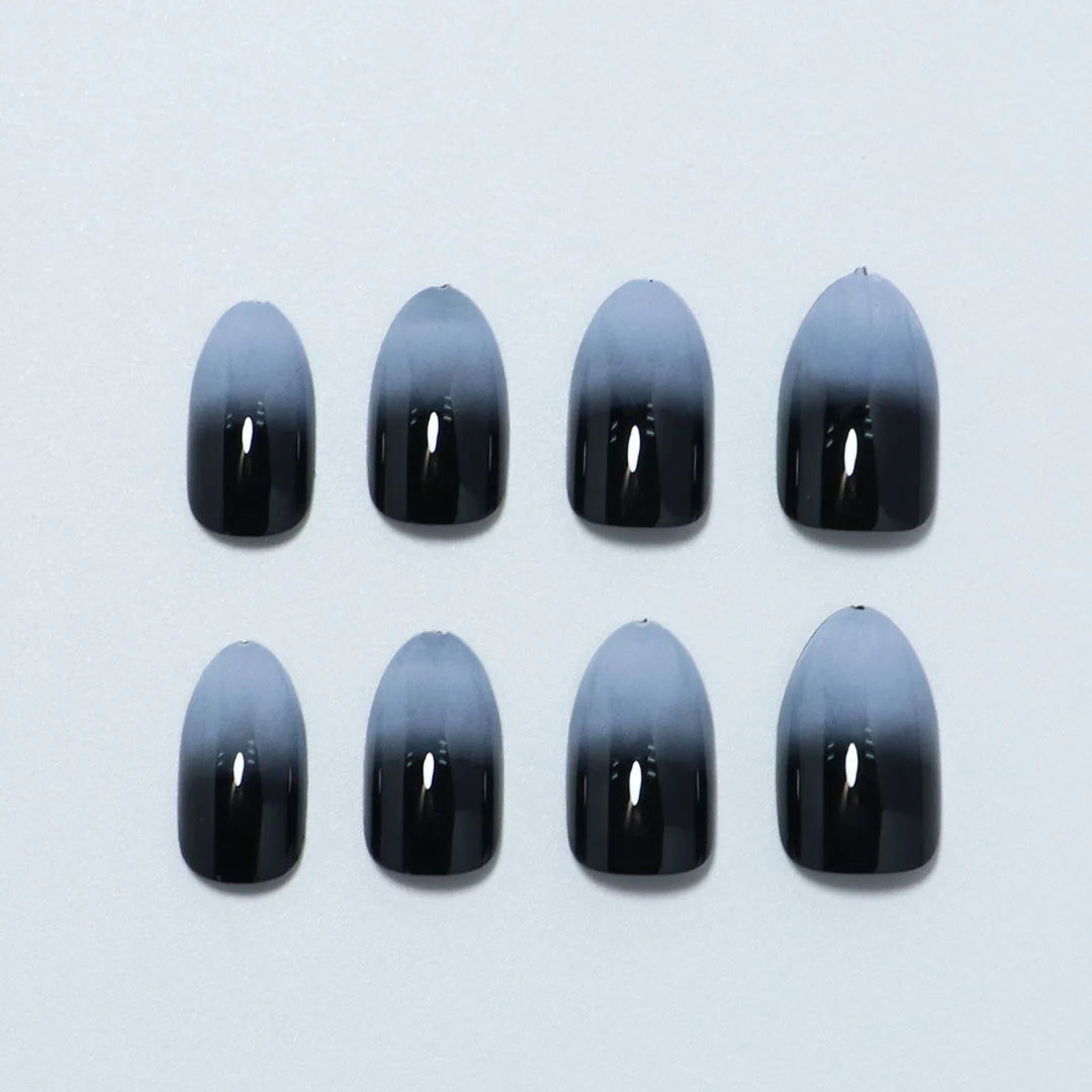 Stiletto Press-On Nails Ombre Gradient Black 24-Piece