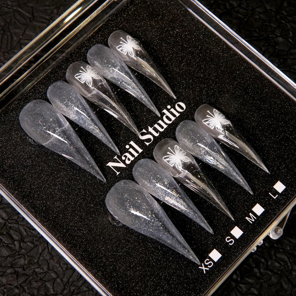 Stiletto Press-On Nails Pre-Applied Adhesive Reusable
