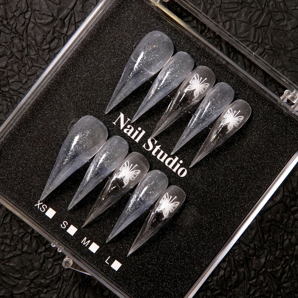 Stiletto Press-On Nails Pre-Applied Adhesive Reusable