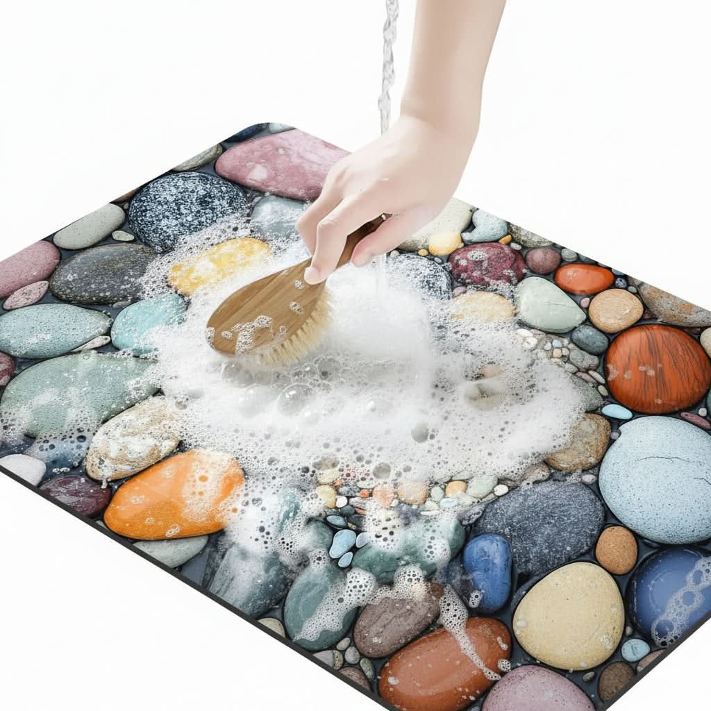 Stone Bath Mat Diatomaceous Earth Quick-Drying Non-Slip